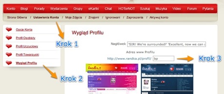 Zmiana profilu